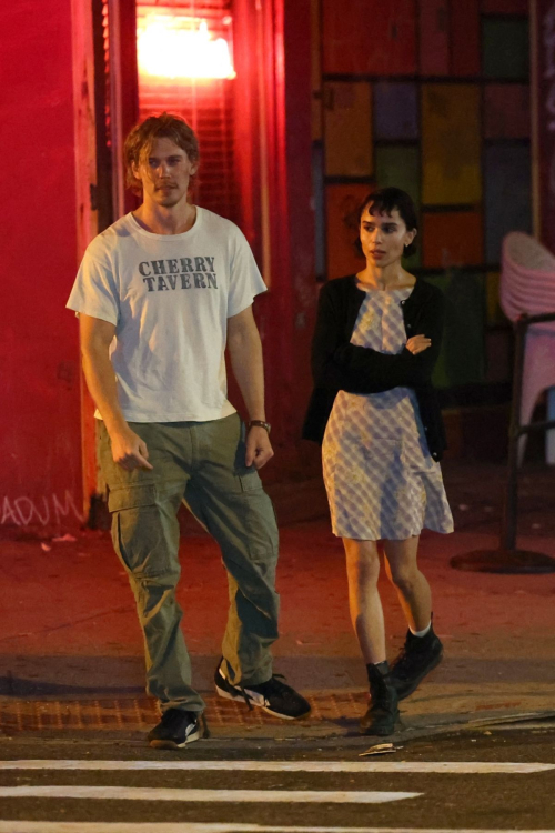 Zoe Kravitz and Austin Butler Film Night Scene in New York, October 2024