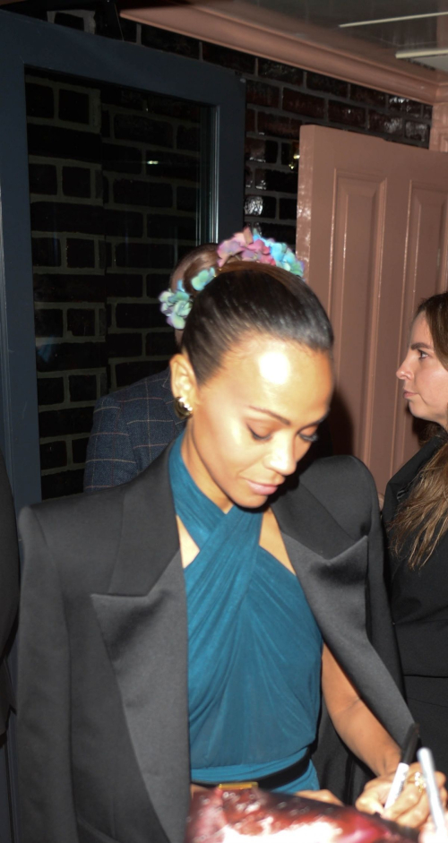 Zoe Saldana Leaves Emilia Perez After-Party, October 2024 1