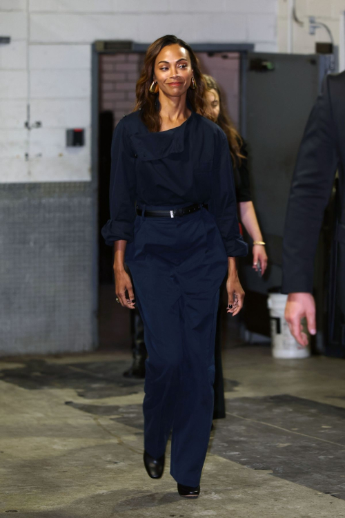 Zoe Saldana Leaves Emilia Perez Screening at Dolby Theater in New York, October 2024 1