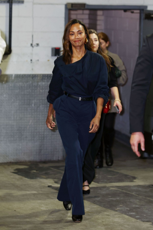 Zoe Saldana Leaves Emilia Perez Screening at Dolby Theater in New York, October 2024 2