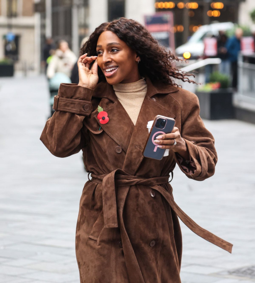 Alexandra Burke Arrives at Global Radio Studios London, Nov 2024 1