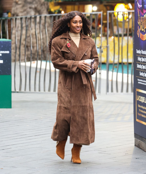 Alexandra Burke Arrives at Global Radio Studios London, Nov 2024 3