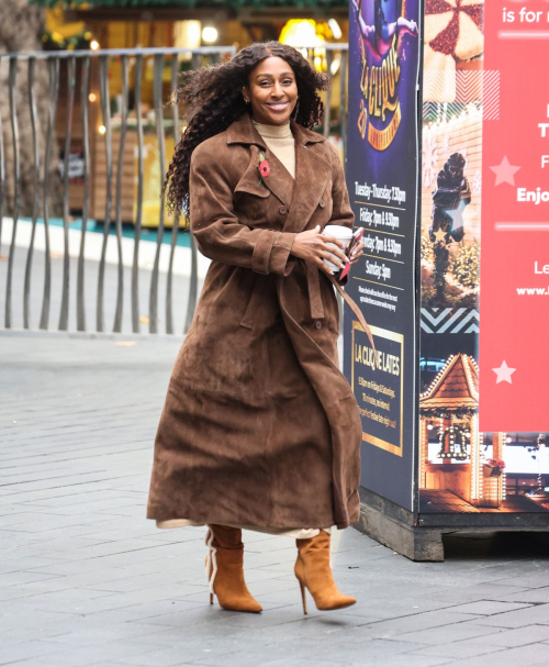 Alexandra Burke Arrives at Global Radio Studios London, Nov 2024 6