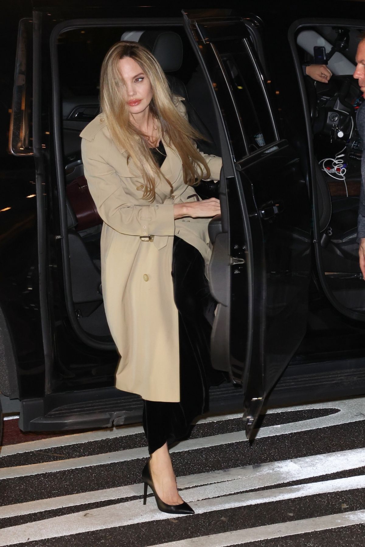 Angelina Jolie Arrives at Maria QA Session in New York, November 2024