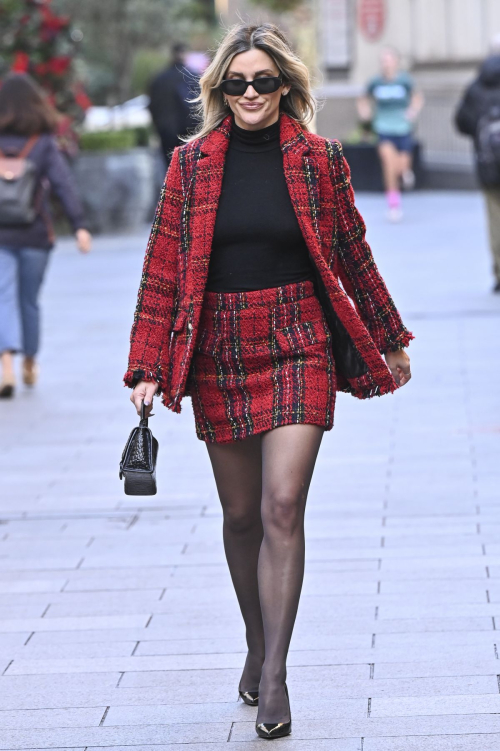 Ashley Roberts Leaves Global Studios in London, November 2024