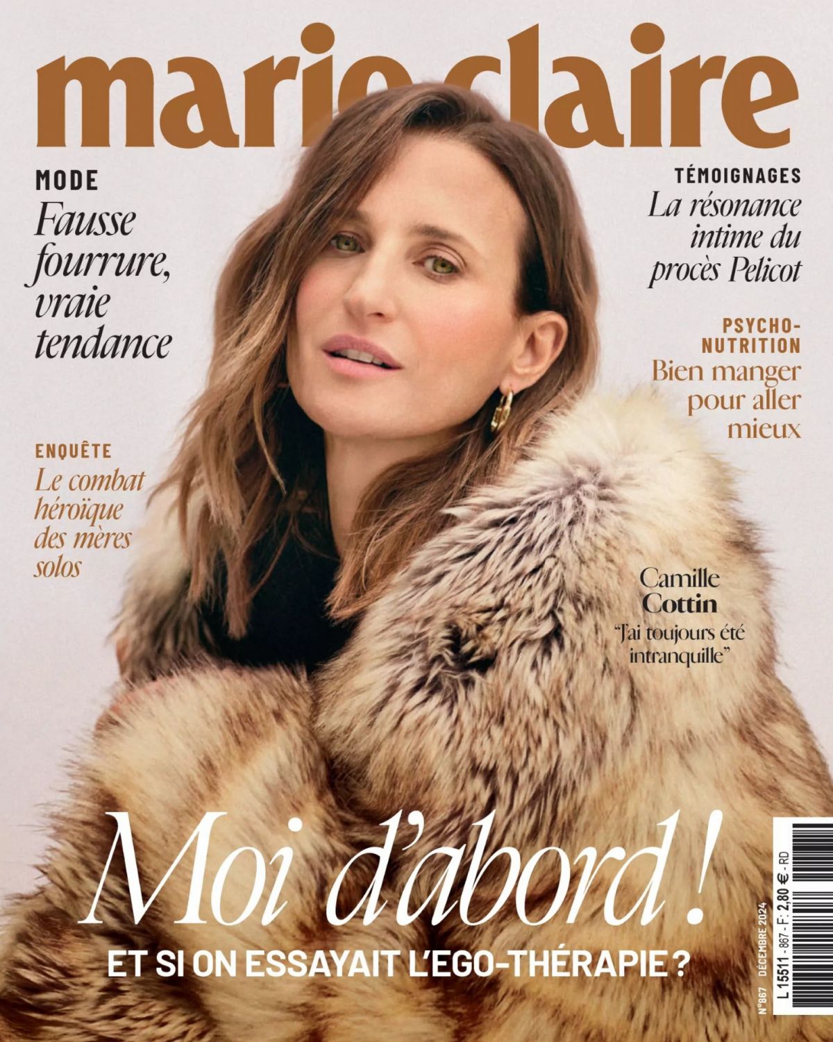 Camille Cottin in Marie Claire France, December 2024