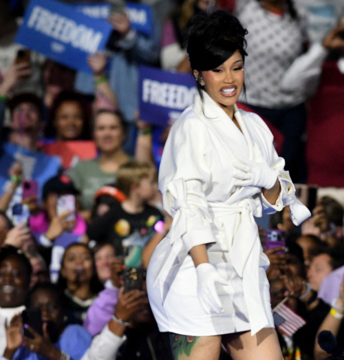 Cardi B at Kamala Harris Rally in Milwaukee, November 2024 2