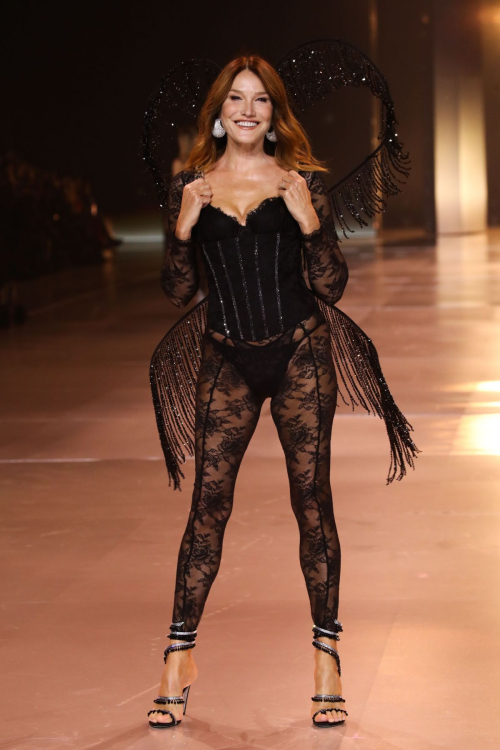 Carla Bruni at Victoria’s Secret Fashion Show in New York, October 2024