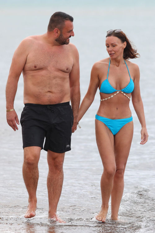 Chanelle Hayes in Blue Bikini on Greek Beach, November 2024 6