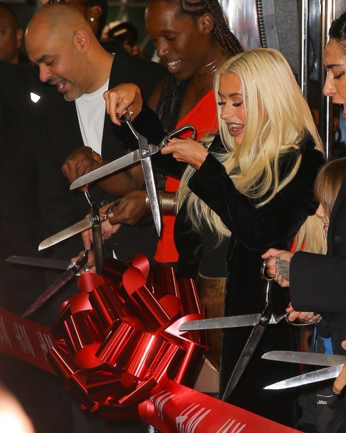 Christina Aguilera at HM Ribbon-cutting Ceremony, November 2024