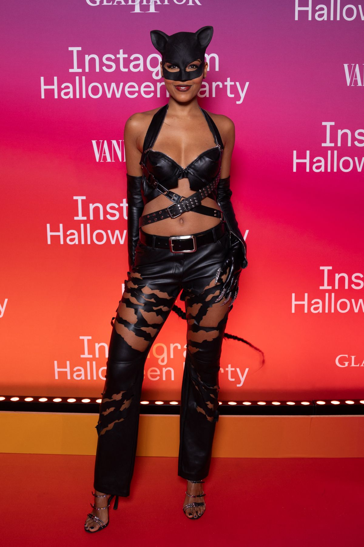 Clemence Botino at Instagram Halloween Party in Paris, October 2024