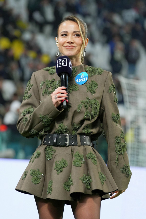 Diletta Leotta at Juventus vs Torino Soccer Match, November 2024