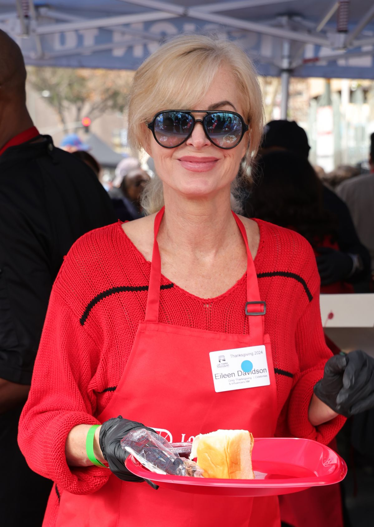 Eileen Davidson Serving Food at LA Mission, November 2024