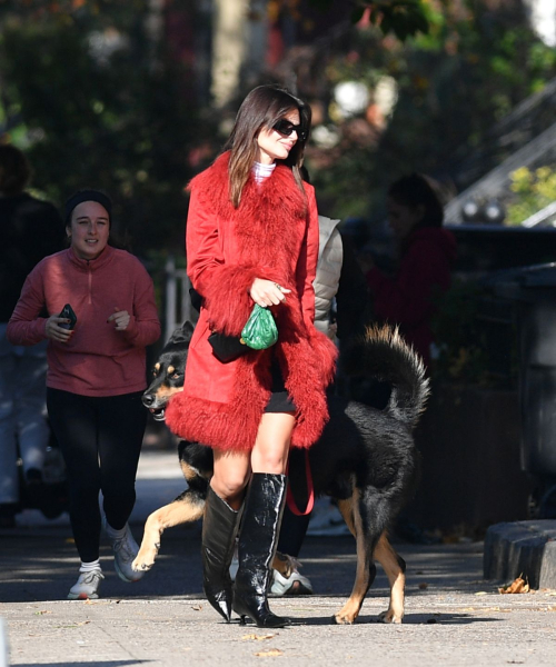 Emily Ratajkowski on Dog Walk New York, November 2024 2