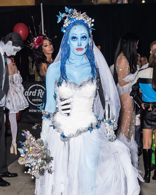 Haley Kalil Arrives at Heidi Klum's Halloween Party in New York, October 2024