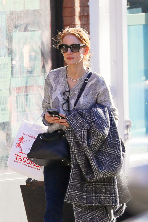 Jessica Chastain Out and About in New York, November 2024