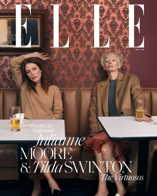 Julianne Moore and Tilda Swinton for Elle Magazine, Dec 2024/Jan 2025