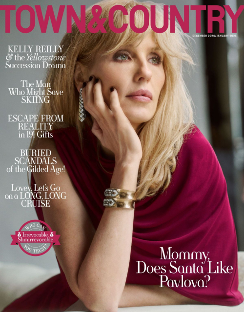 Kelly Reilly for Town and Country Magazine, December 2024