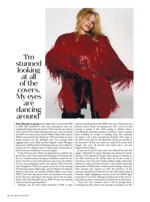 Kylie Minogue in The Sunday Times Style, November 2024 6