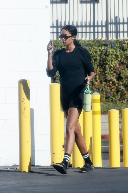 Laura Harrier at Morning Pilates Class, Los Feliz November 2024 4