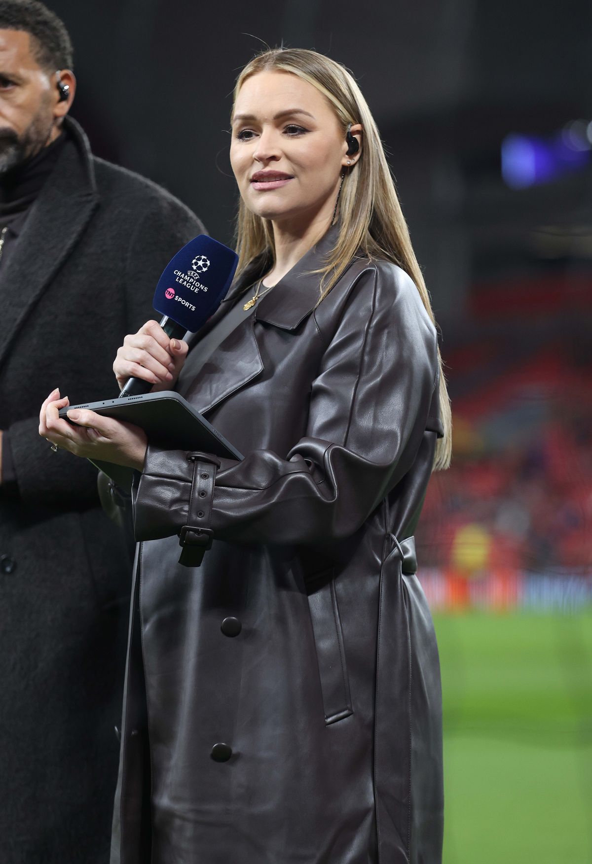 Laura Woods at Liverpool vs Real Madrid Match, Anfield, November 2024