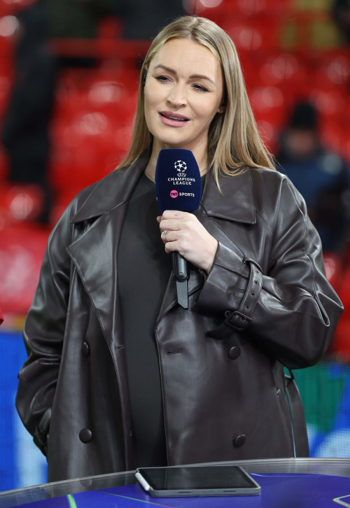 Laura Woods at Liverpool vs Real Madrid Match, Anfield, November 2024 1