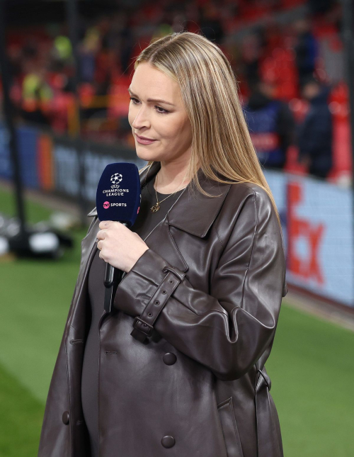 Laura Woods at Liverpool vs Real Madrid Match, Anfield, November 2024 2