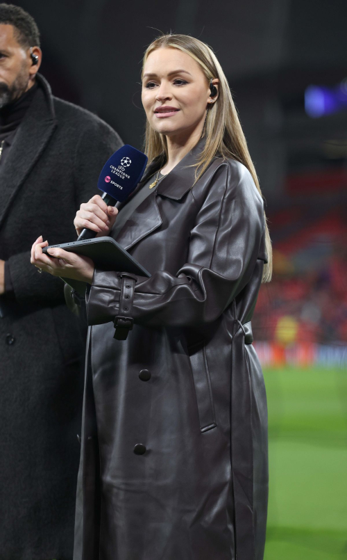 Laura Woods at Liverpool vs Real Madrid Match, Anfield, November 2024 4