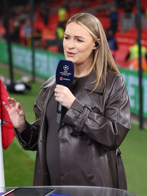 Laura Woods at Liverpool vs Real Madrid Match, Anfield, November 2024 6