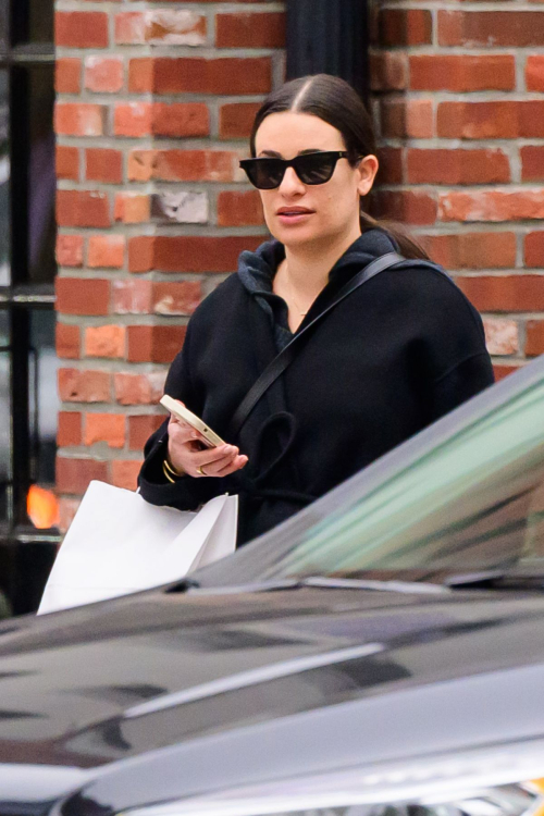 Lea Michele Out Shopping with Her Mom in New York, November 2024 2