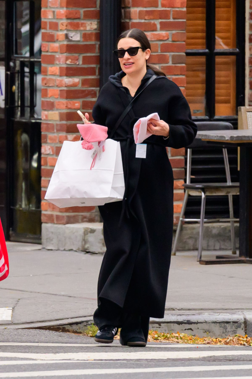 Lea Michele Out Shopping with Her Mom in New York, November 2024 3