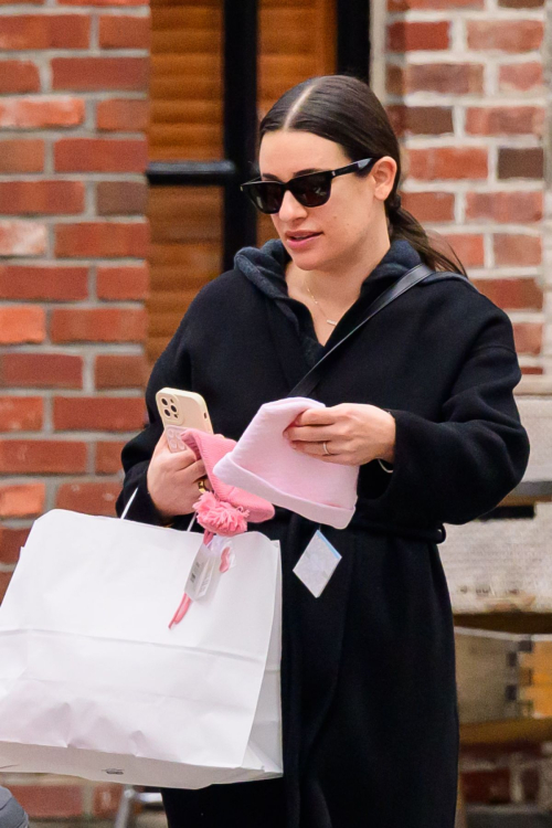 Lea Michele Out Shopping with Her Mom in New York, November 2024 5