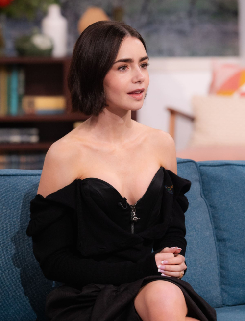 Lily Collins at This Morning TV Show London, November 2024