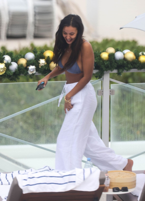 Maya Jama in Bikini at Pool in Miami, November 2024 1