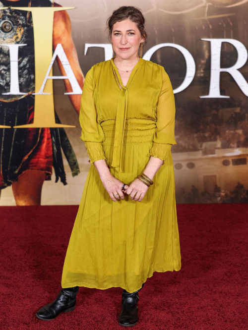 Mayim Bialik at Gladiator II Premiere at TCL Chinese Theatre, November 2024