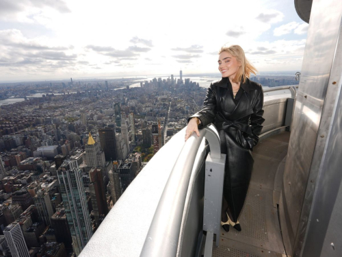 Meg Donnelly Visits Empire State Building, November 2024 2