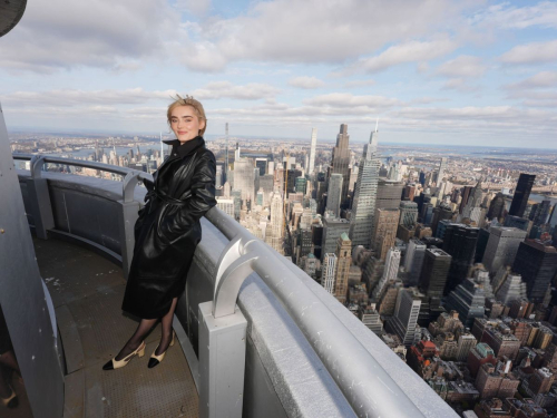 Meg Donnelly Visits Empire State Building, November 2024 4