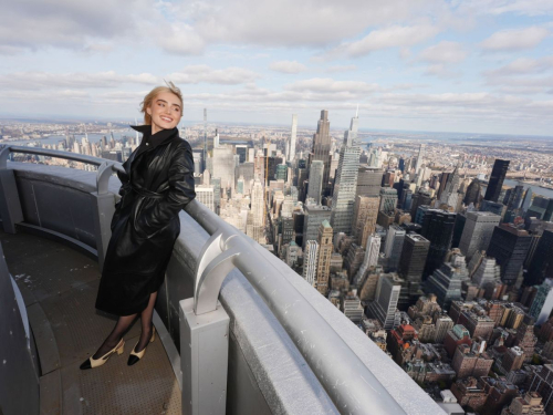 Meg Donnelly Visits Empire State Building, November 2024 5