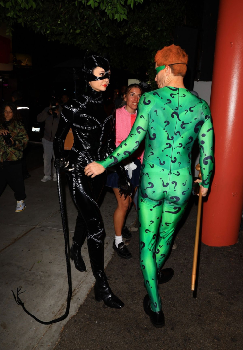 Nina Dobrev and Shaun White as Batman’s Nemesis at Kendall’s Party, Oct 2024