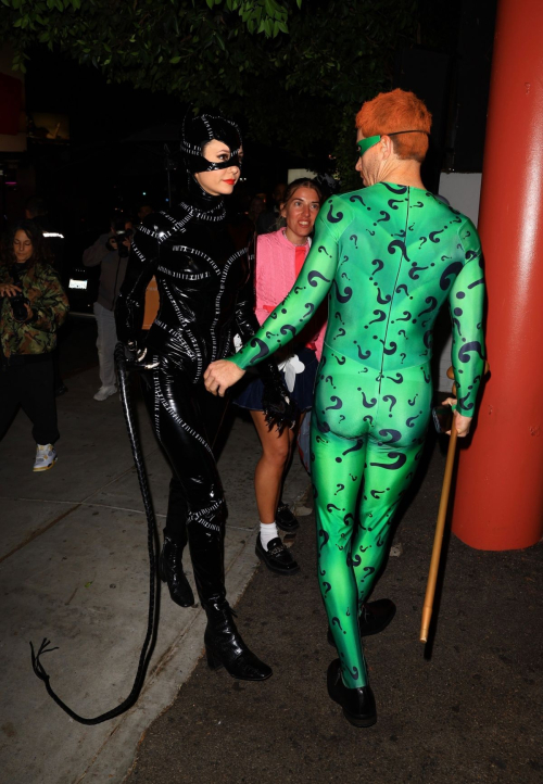 Nina Dobrev and Shaun White as Batman’s Nemesis at Kendall’s Party, Oct 2024 6