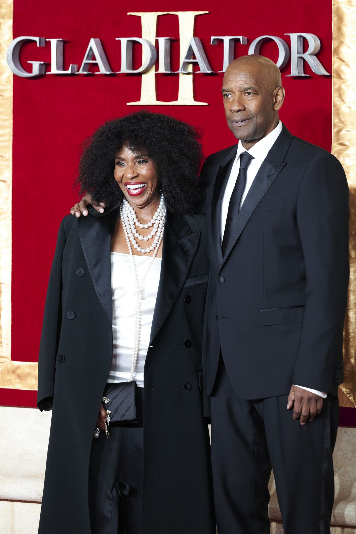 Pauletta and Denzel Washington at Gladiator II Premiere in London, November 2024