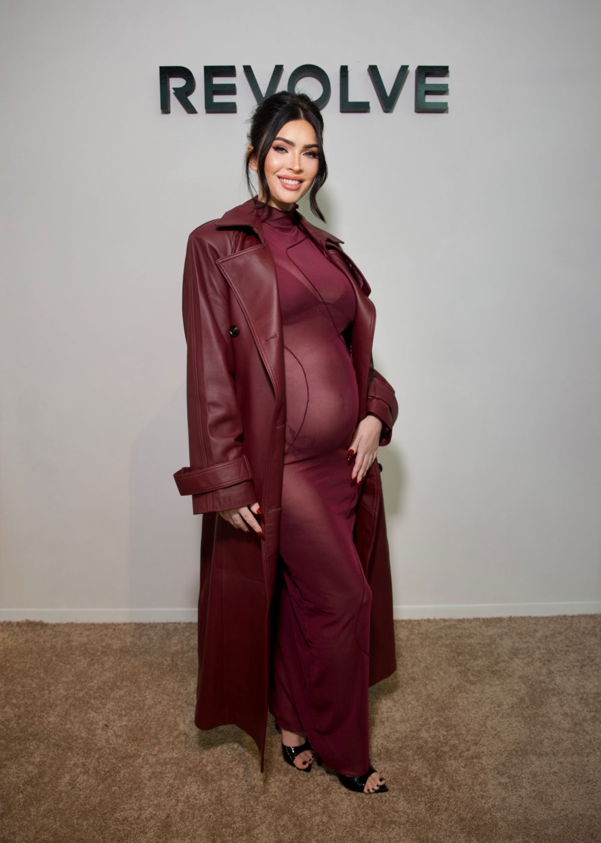 Pregnant Megan Fox Shopping at Revolve Holiday Shop, November 2024