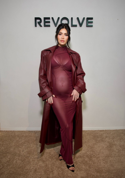 Pregnant Megan Fox Shopping at Revolve Holiday Shop, November 2024 9