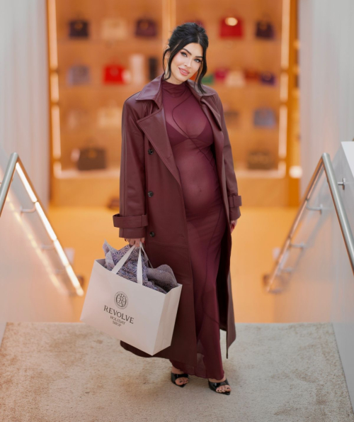 Pregnant Megan Fox Shopping at Revolve Holiday Shop, November 2024 6