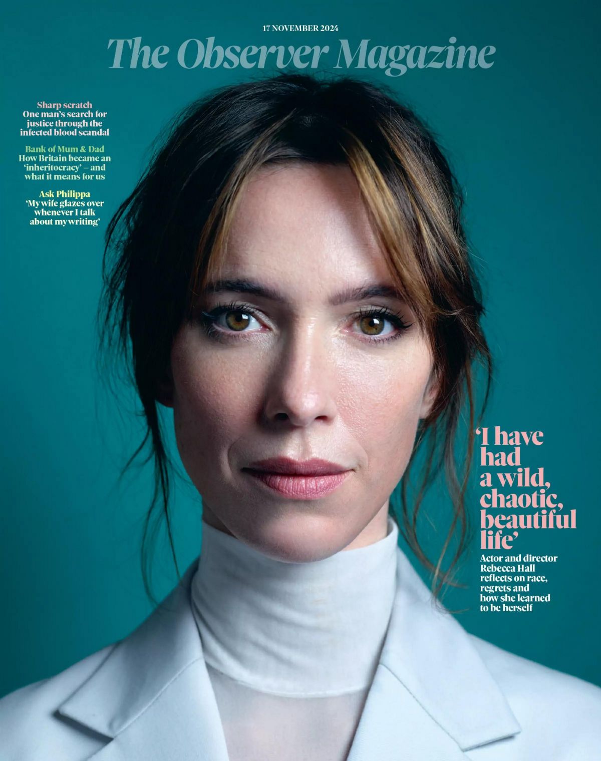 Rebecca Hall for Observer Magazine, November 2024