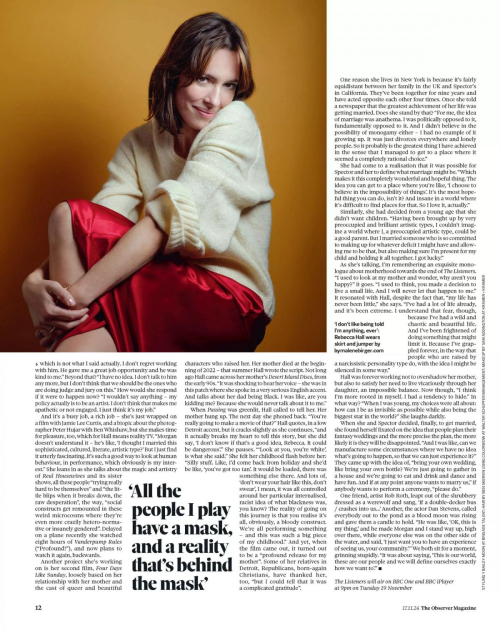 Rebecca Hall for Observer Magazine, November 2024 3