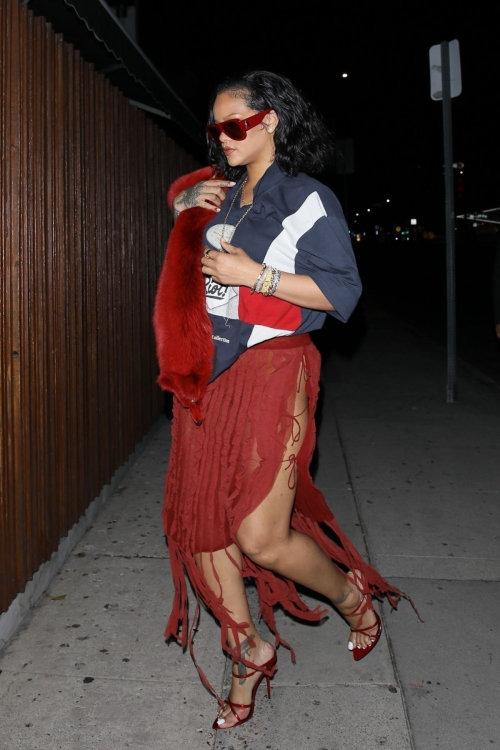 Rihanna Arrives at The Nice Guy in West Hollywood, November 2024