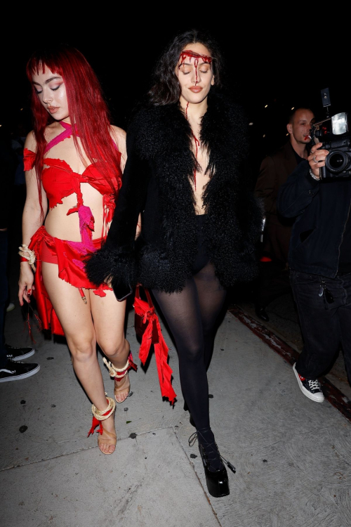 Rosalia and Charli XCX at Kendall Jenner’s Halloween Bash, Oct 2024 2