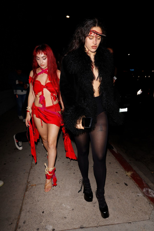 Rosalia and Charli XCX at Kendall Jenner’s Halloween Bash, Oct 2024 3