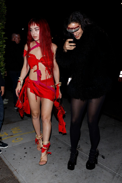 Rosalia and Charli XCX at Kendall Jenner’s Halloween Bash, Oct 2024 4